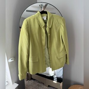 Pale green blazer jacket